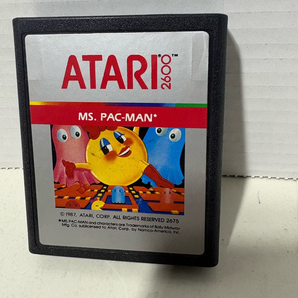 1987 Atari 2600 Ms. Pac-Man Game. UNTESTED